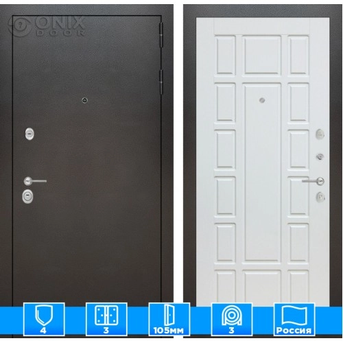 Входная дверь SILVER 12 - Белое дерево