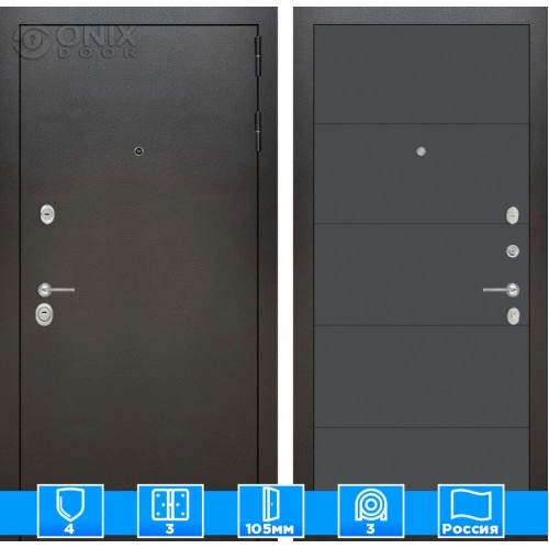 Входная дверь SILVER 13 - Графит софт