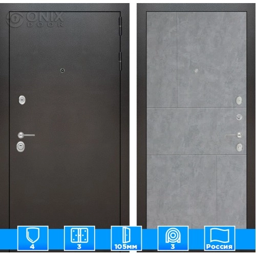 Входная дверь SILVER 21 - Бетон светлый