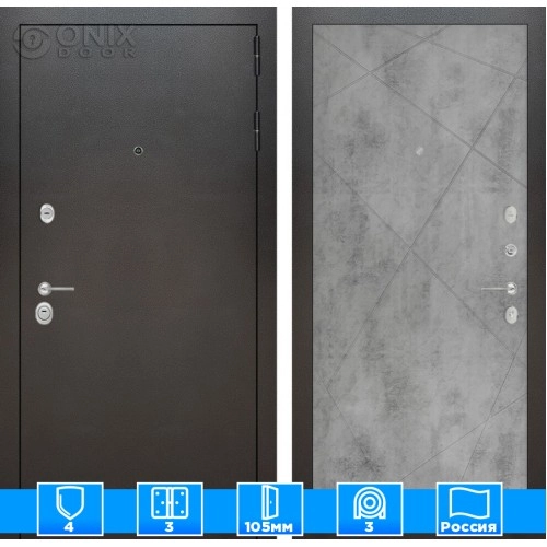 Входная дверь SILVER 24 - Бетон светлый