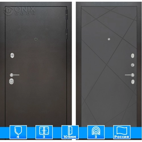 Входная дверь SILVER 24 - Графит софт