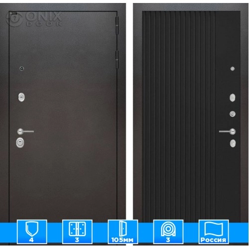 Входная дверь SILVER 29 - Черный кварц