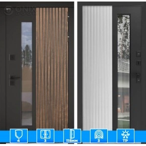 Входная дверь Скандия для улицы со стеклом