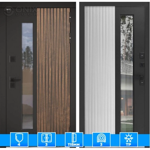 Входная дверь Скандия для улицы со стеклом