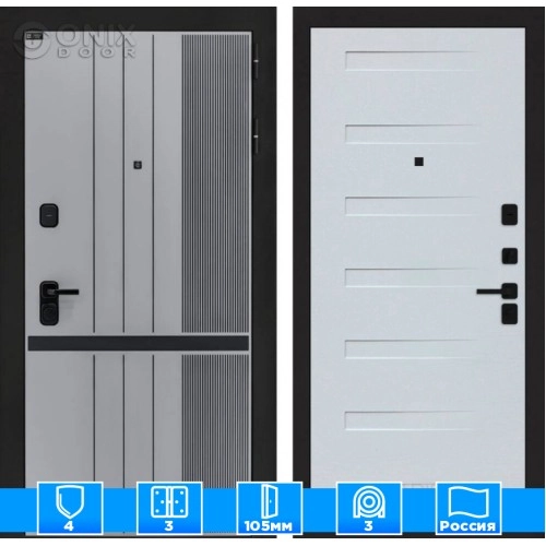 Входная дверь SKYLAB 14 - Дуб кантри белый горизонтальный