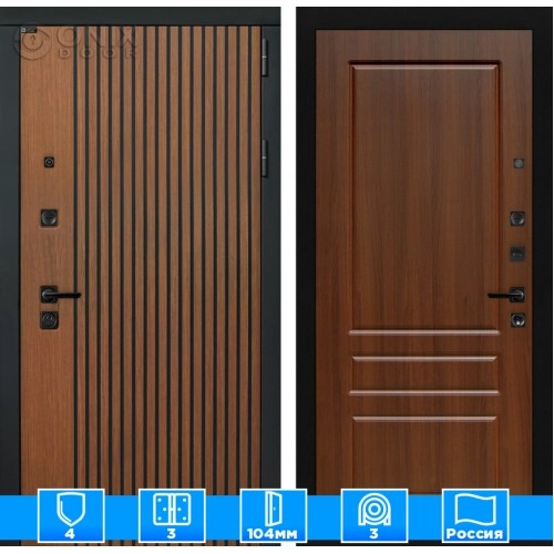 Входная дверь STORM 03 - Орех бренди