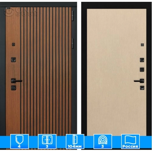 Входная дверь STORM 05 - Венге светлый