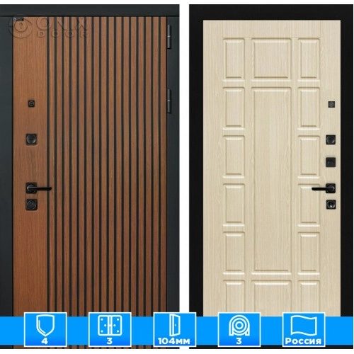 Входная дверь STORM 12 - Беленый дуб