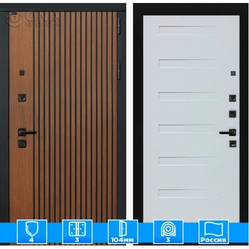 Входная дверь STORM 14 - Дуб кантри белый горизонт