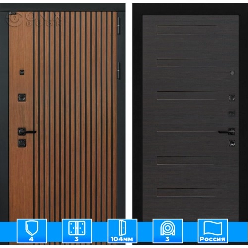 Входная дверь STORM 14 - Эковенге горизонтальный