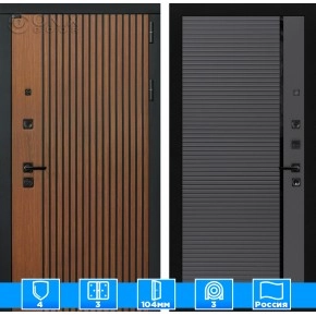 Входная дверь STORM 22 - Графит софт, черная вставка