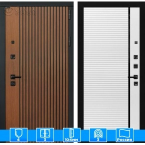 Входная дверь STORM 22 - Белый софт, черная вставка