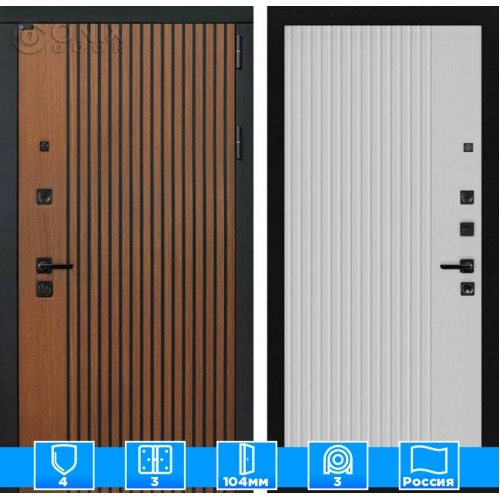 Входная дверь STORM 29 - Белый рельеф софт