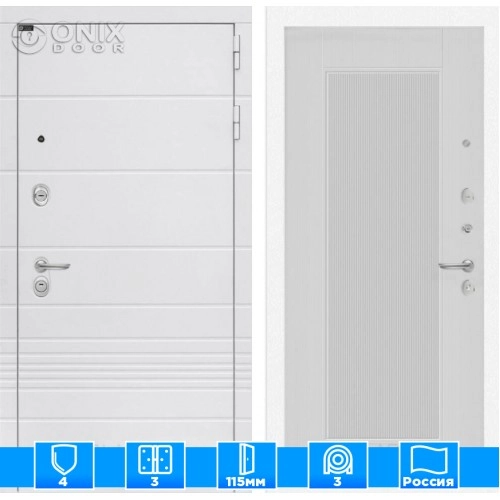 Входная дверь Трендо 30 - Белый рельеф софт