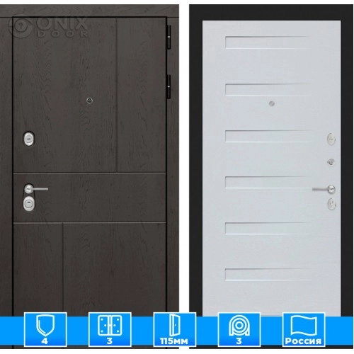 Входная дверь URBAN 14 - Дуб кантри белый горизонтальный