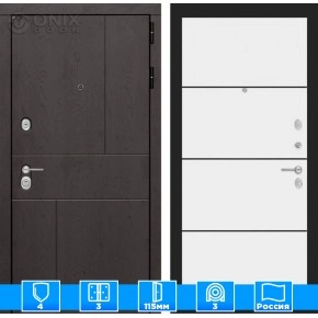 Входная дверь URBAN 25 - Белый софт, черная вставка