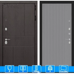 Входная дверь URBAN 29 - Серый рельеф софт