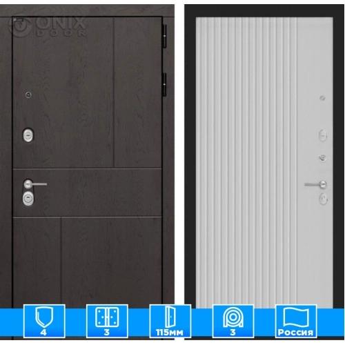 Входная дверь URBAN 29 - Белый рельеф софт