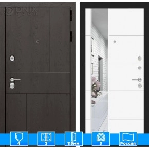 Входная дверь URBAN с Зеркалом 19 - Белый софт