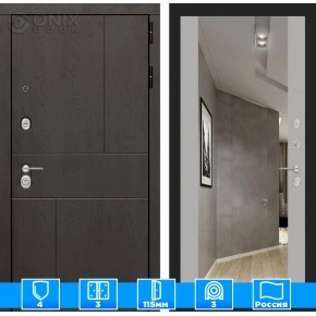 Входная дверь URBAN с Зеркалом Максимум - Грей софт