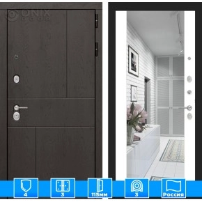 Входная дверь URBAN с Зеркалом Максимум - Белый софт