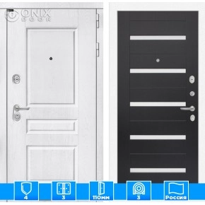 Входная дверь VERSAL 01 - Венге, стекло белое