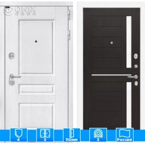 Входная дверь VERSAL 02 - Венге, стекло белое