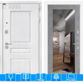 Входная дверь VERSAL с Зеркалом 18 - Бетон светлый