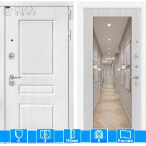 Входная дверь VERSAL с Зеркалом 18 - Сандал белый