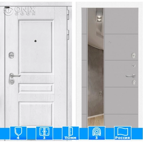 Входная дверь VERSAL с Зеркалом 19 - Грей софт