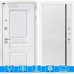 Входная дверь VERSAL 22 - Белый софт, черная вставка