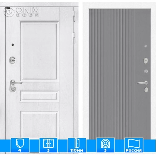 Входная дверь VERSAL 29 - Серый рельеф софт