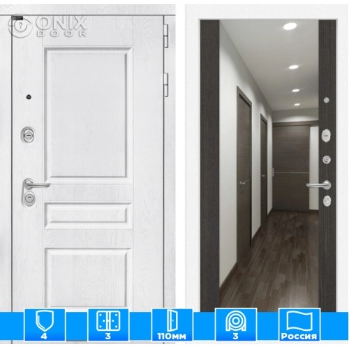 Входная дверь VERSAL с Зеркалом Максимум - Венге