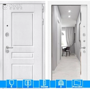 Входная дверь VERSAL с зеркалом Панорама - Белый софт