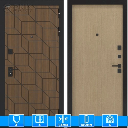 Входная дверь BN-03 с панелью ДВП Венге светлый