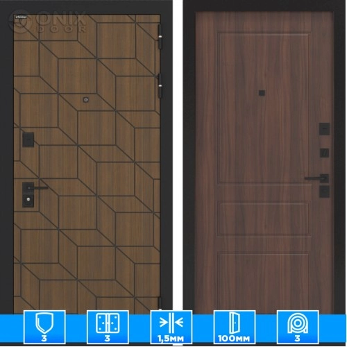 Входная дверь BN-03 с панелью ФЛ-116 Орех бренди