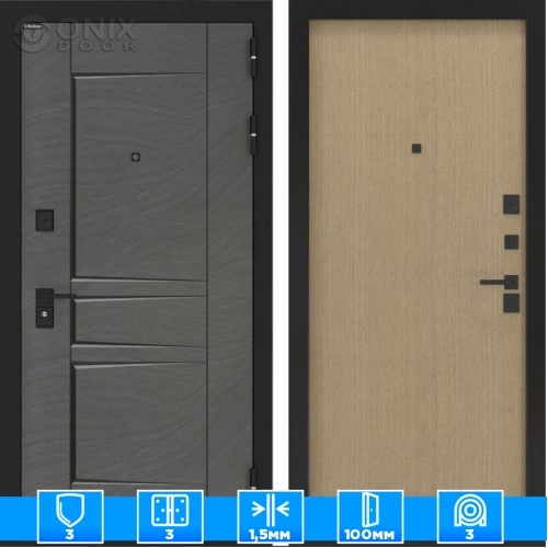 Входная дверь BN-04 с панелью ДВП Венге светлый