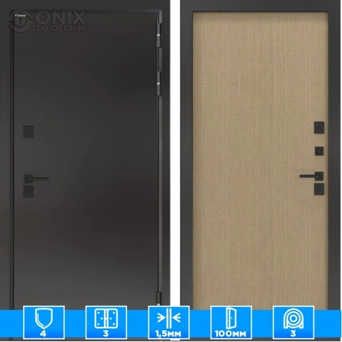 Входная дверь BN-10 Тепло плюс ДВП Венге светлый