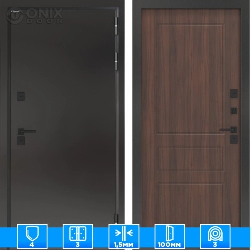 Входная дверь BN-10 Тепло плюс ФЛ-116 Орех бренди