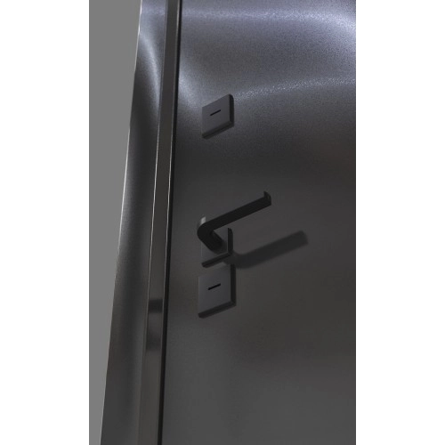 Входная дверь BN-10 Тепло плюс с зеркалом ФЛЗ-603 Сандал белый