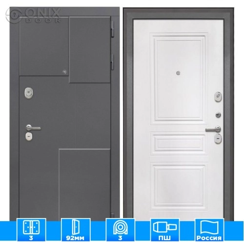 Входная дверь Брайтон 3d ФЛ-243-м белая матовая