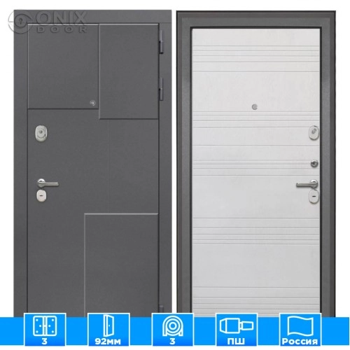 Входная дверь Брайтон 3d ФЛ-316 белый ясень