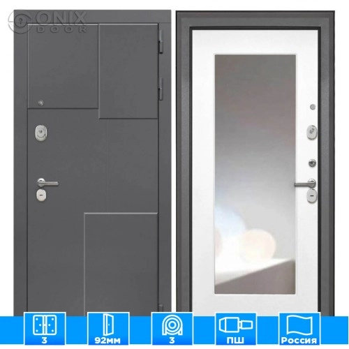 Входная дверь Брайтон 3d ФЛЗ120М (зеркало)