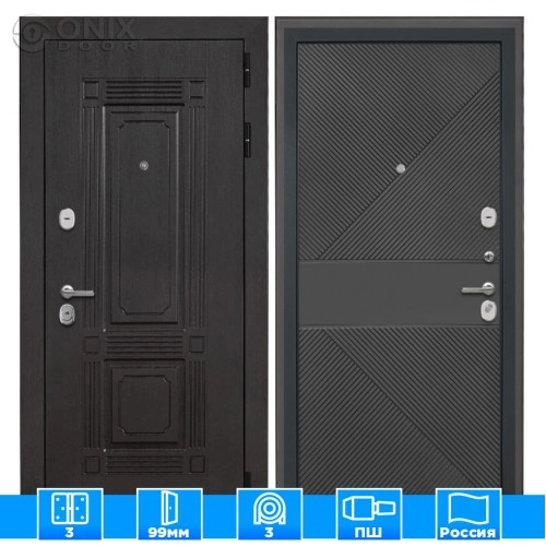 Входная дверь Италия ФЛ-613 черный крашеный