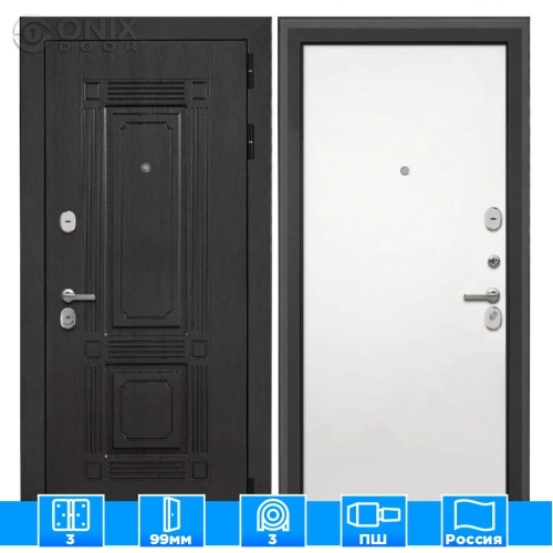 Входная дверь Италия Гладкая панель Силк Сноу