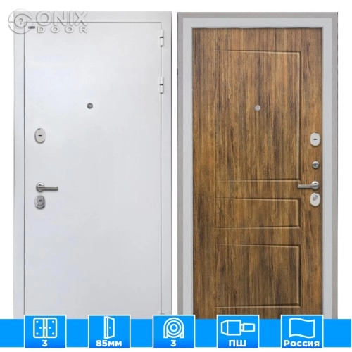 Входная дверь Колизей white ФЛ-638М Дуб Американский