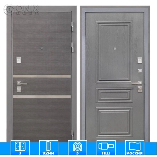 Входная дверь Неаполь ФЛ-243-м Графит вуд дуб