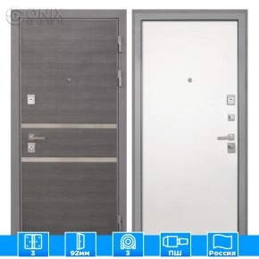 Входная дверь Неаполь Гладкая панель Силк Сноу