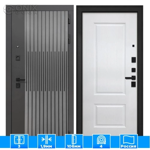 Входная дверь Олимпия Альба Роял вуд белый