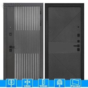 Входная дверь ОлимпияФЛ 613 черный (эмаль)